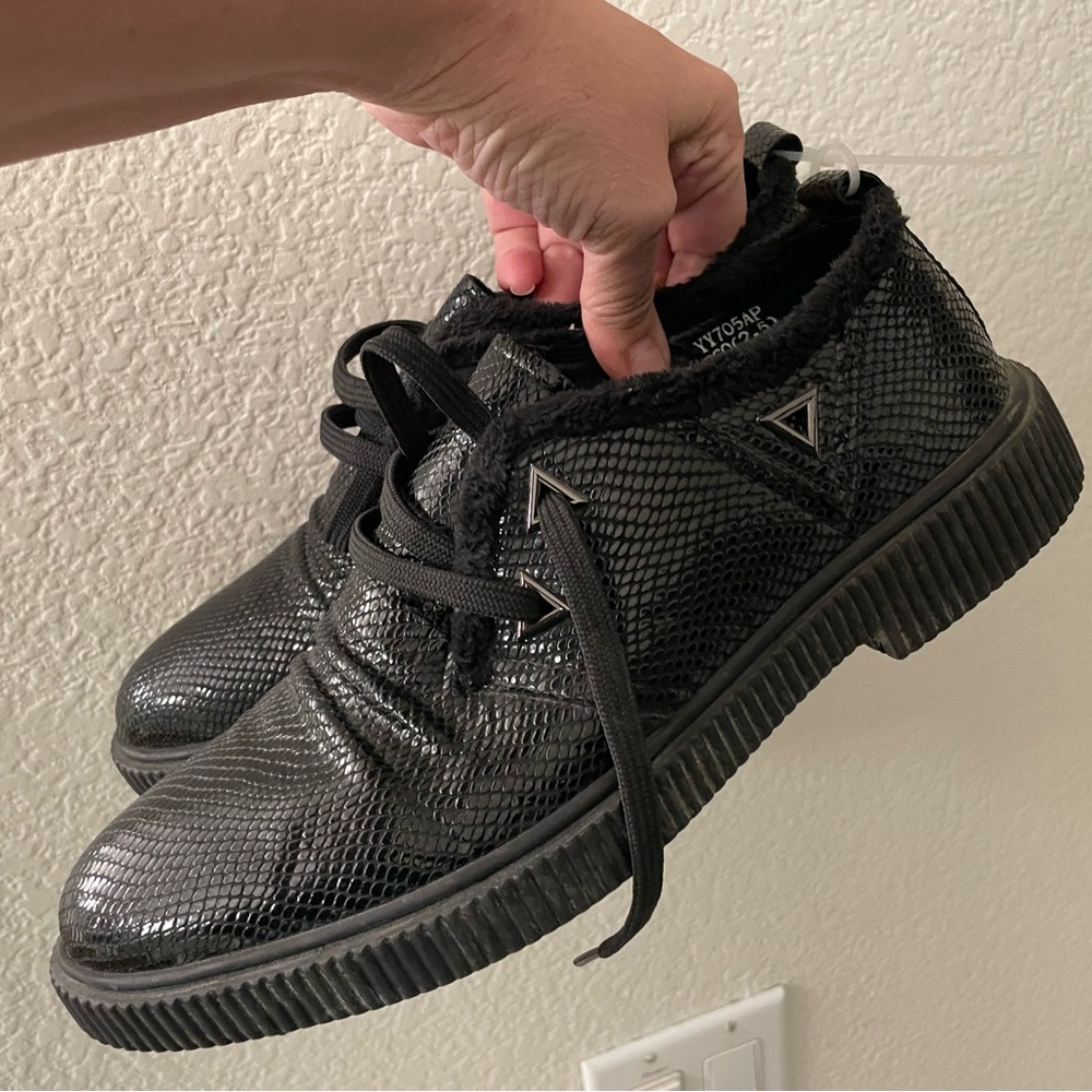 Barely used Gladiator Blk Leather Creeper Chunky sole Men's US 8 / Women 9.5